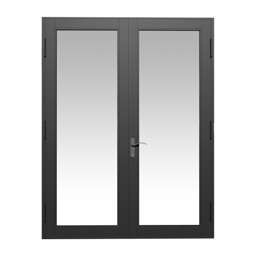 S 600 FRENCH DOOR Bronze Frame Clear Glass 500 x 500